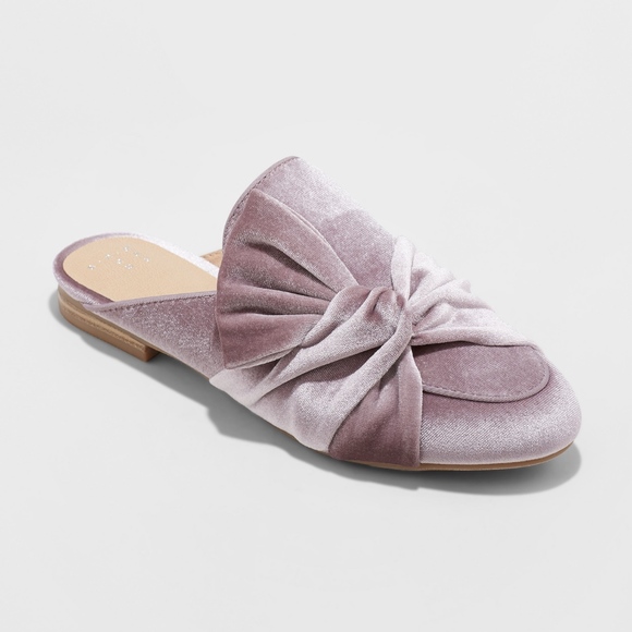 NEW Knotted Velvet Mules Slides - Picture 1 of 3